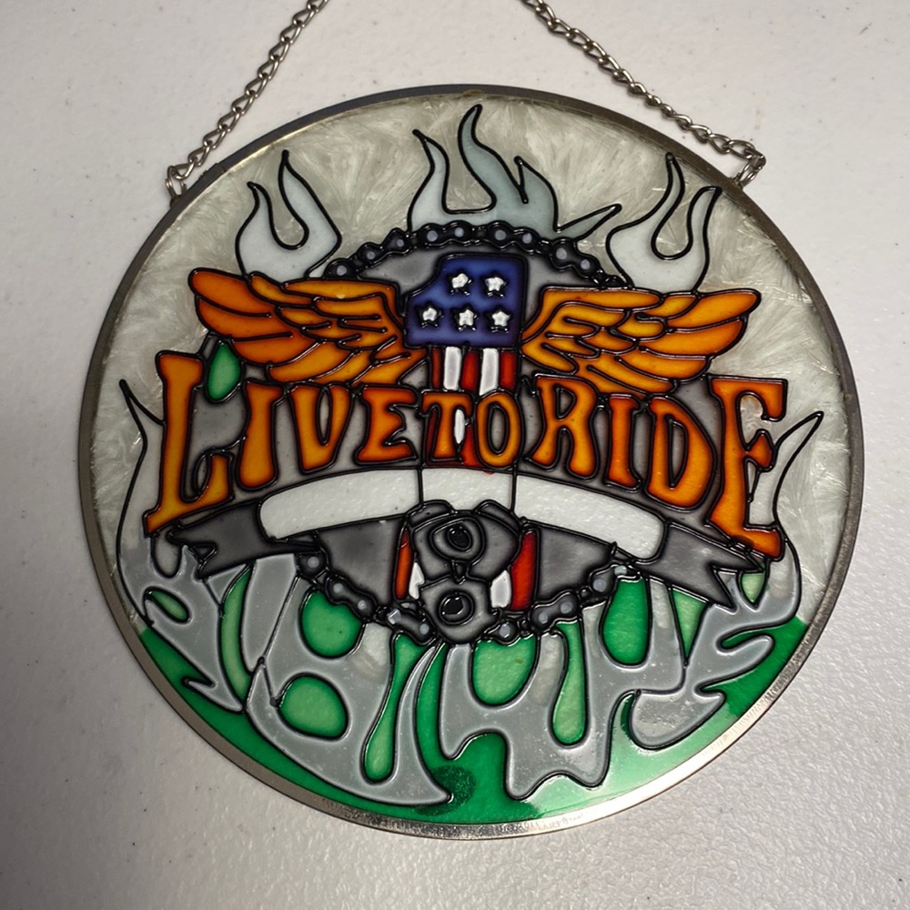 “Live To Ride” Suncatcher